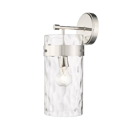 Z-Lite Fontaine 1 Light Wall Sconce, Polished Nickel & Clear 3035-1SL-PN